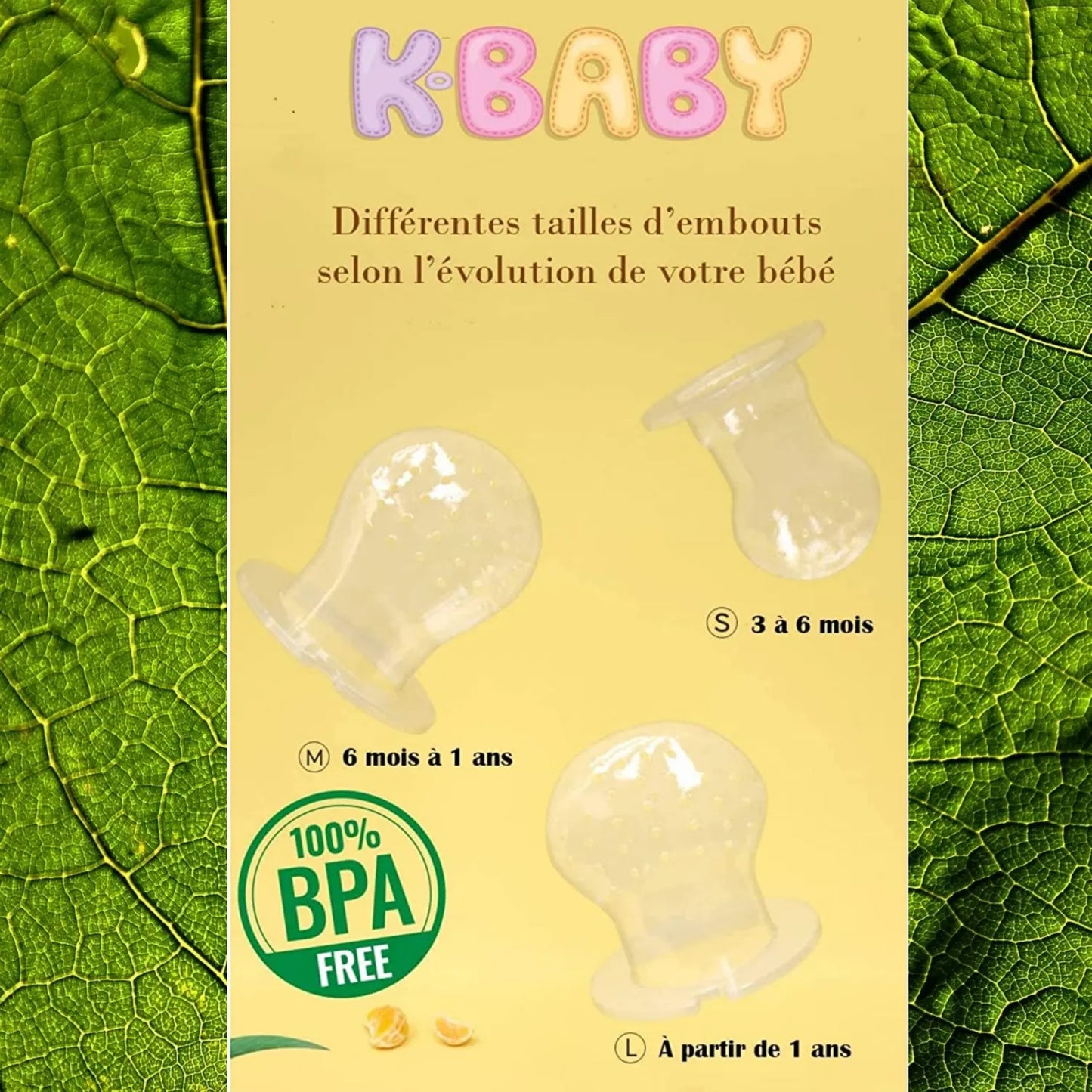 Différentes tailles d'embouts k-baby