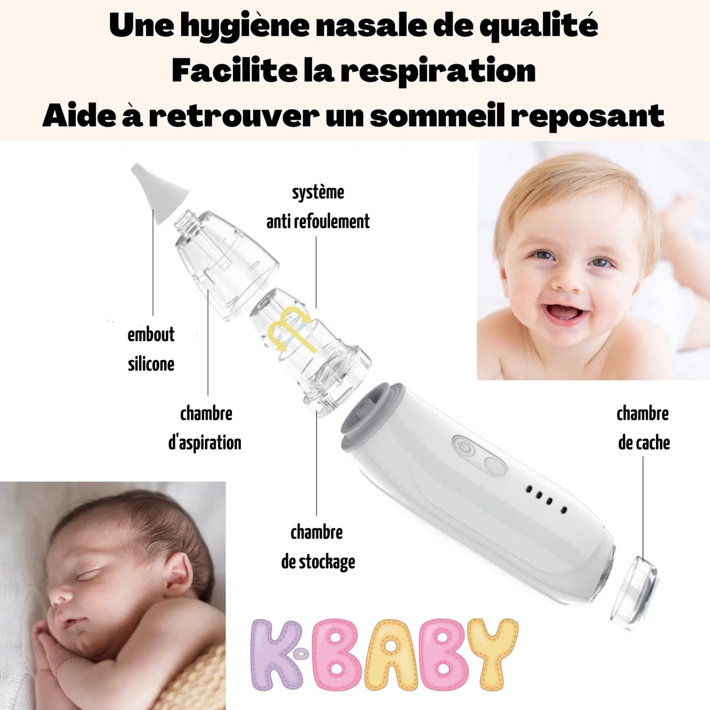 hygiénique démontable nasal bébé
