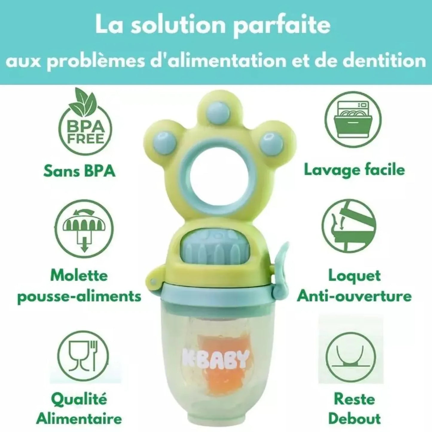 tétine fruit vert pour bébé