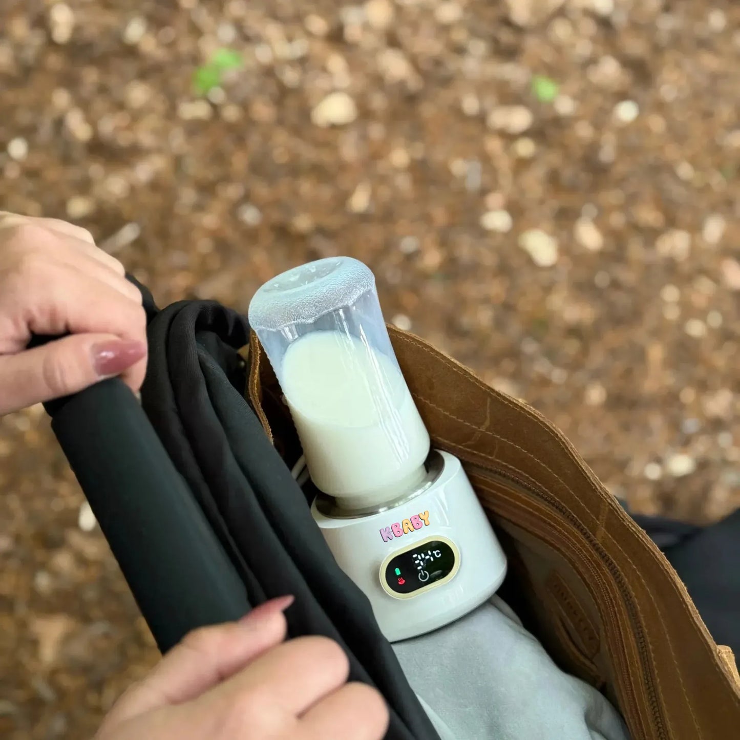 Appareil de chauffe de voyage K-BABY transporté dans un sac, maintien du lait tiède idéal lors des sorties avec bébé