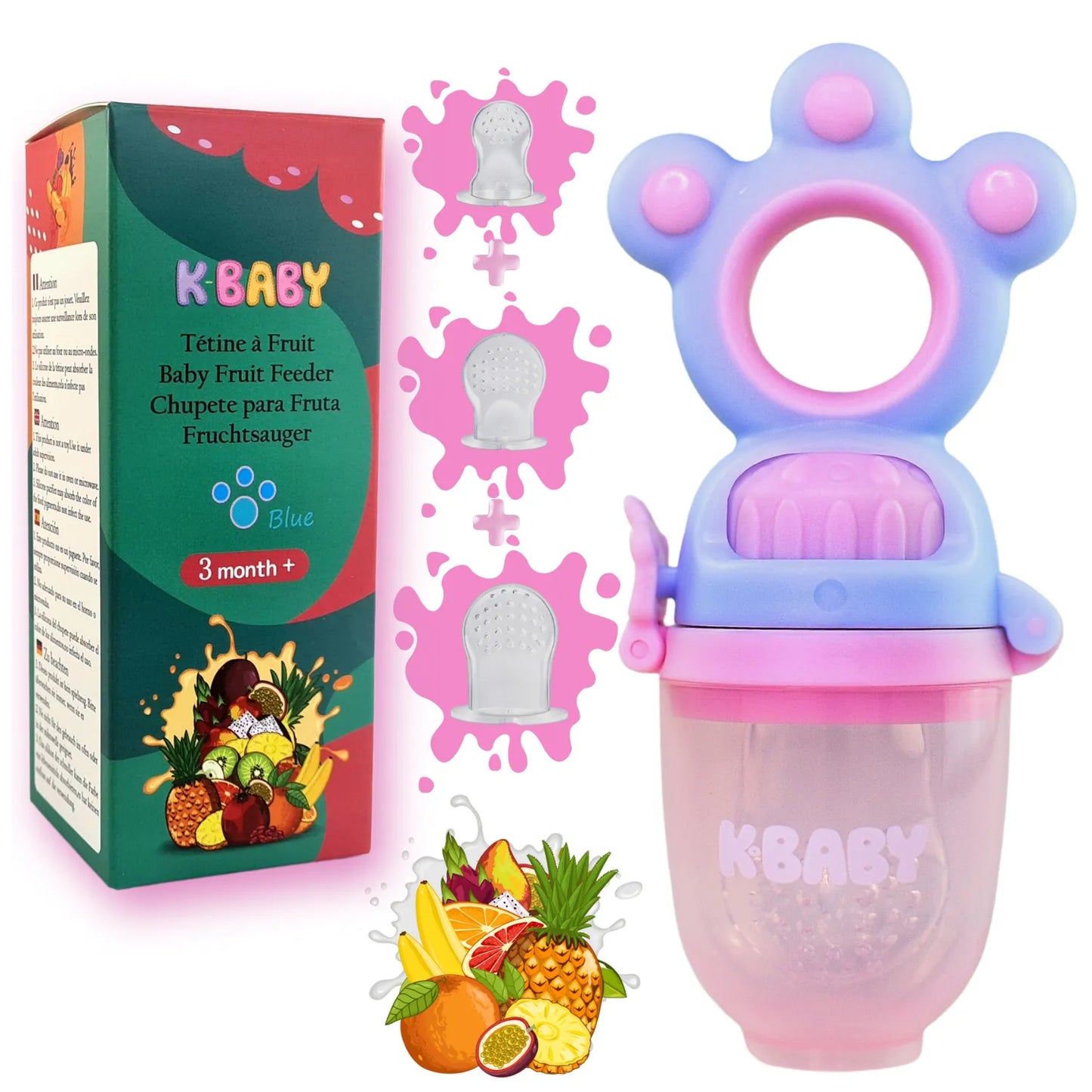 Grignoteuse pour bébé dès 4 mois avec fruits