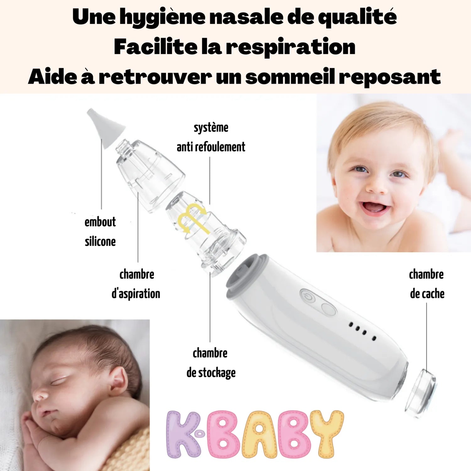  hygiénique démontable nasal bébé