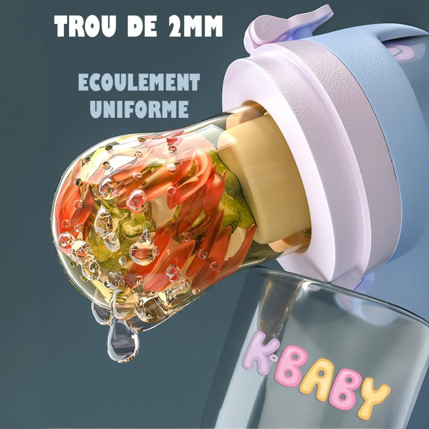 trou de 2 mm de tétine bébé a fruit